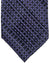 Stefano Ricci Tie Black Purple Mini Geometric - Pleated Silk