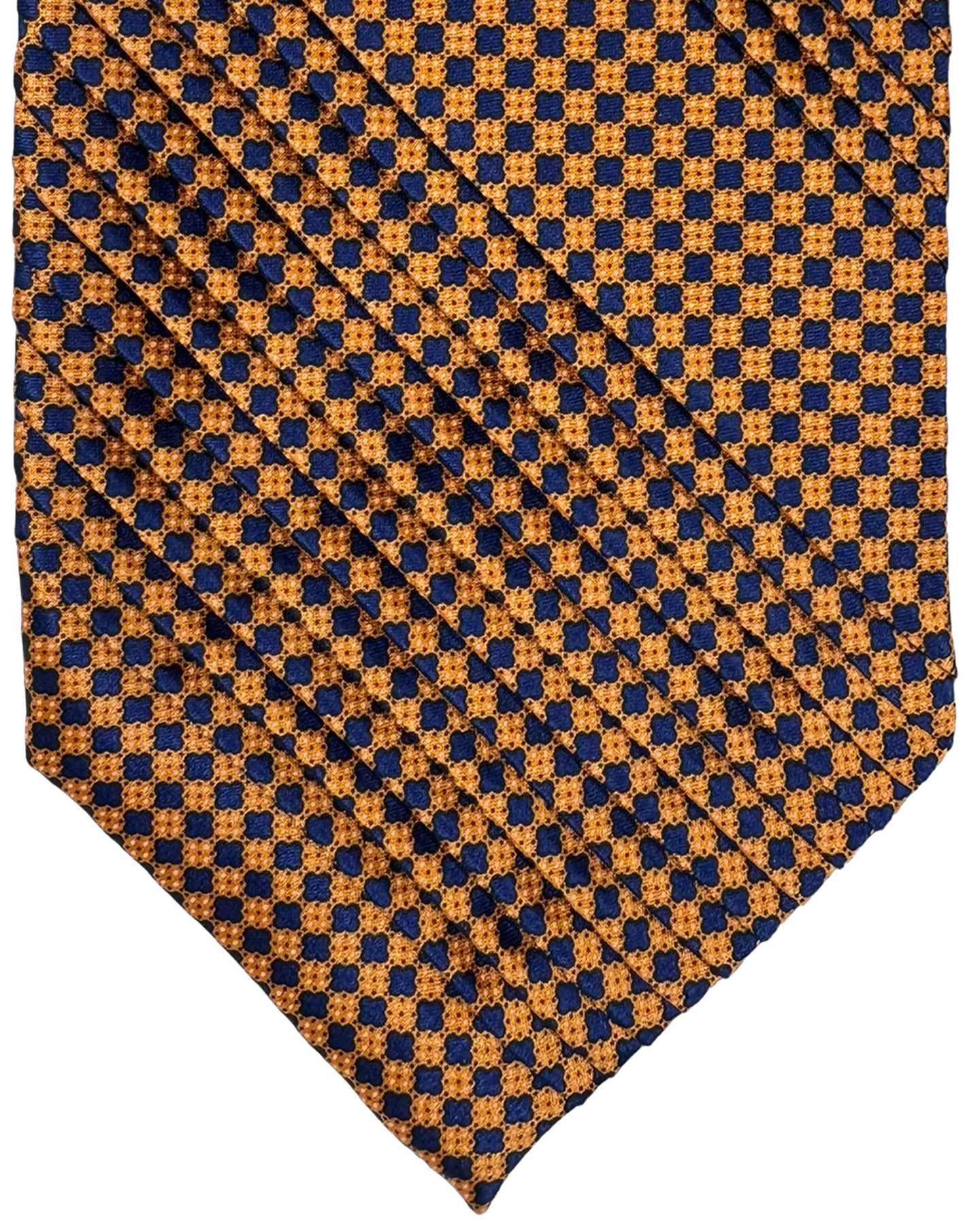 Cravate En Soie Stefano Ricci Orange Motif Floral - Neuve Sans étiquette (détachée) - Made In Italy