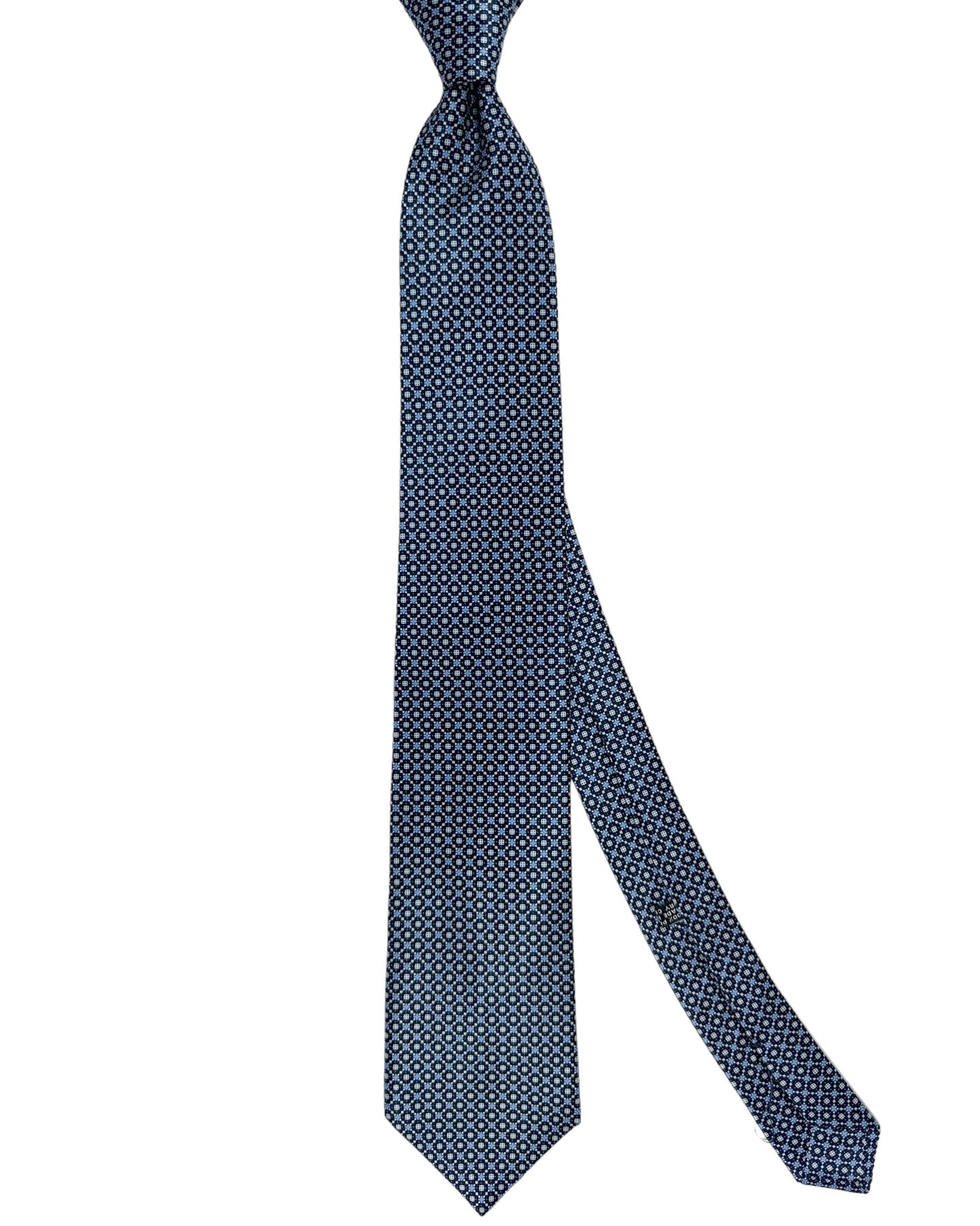 Stefano Ricci Silk Tie Dark Blue Mini Geometric