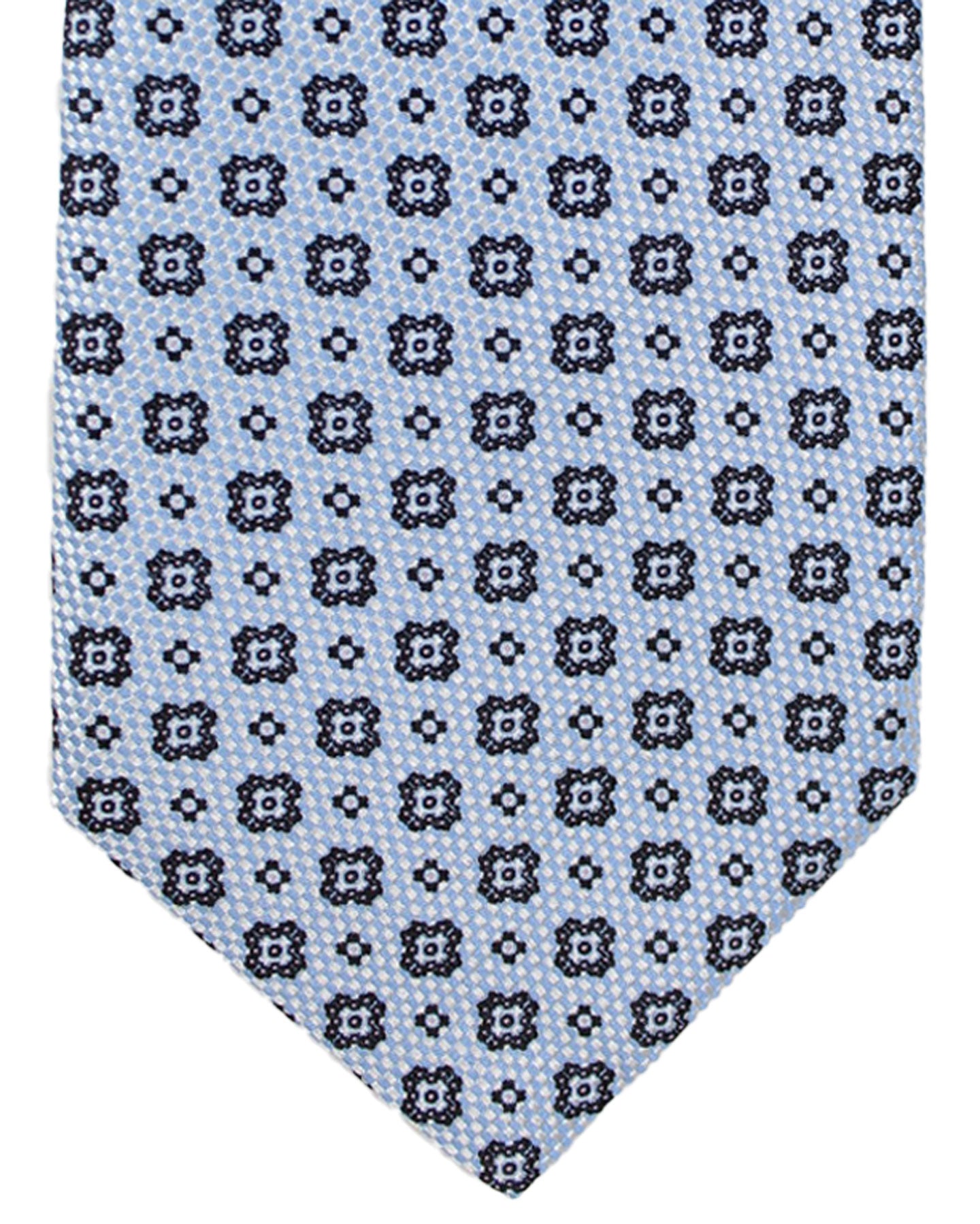 Stefano Ricci Silk Tie Sky Blue Mini Medallions