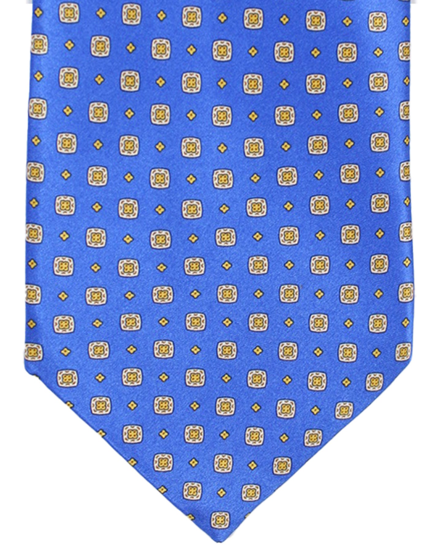 Stefano Ricci Silk Tie Royal Blue Mini Geometric