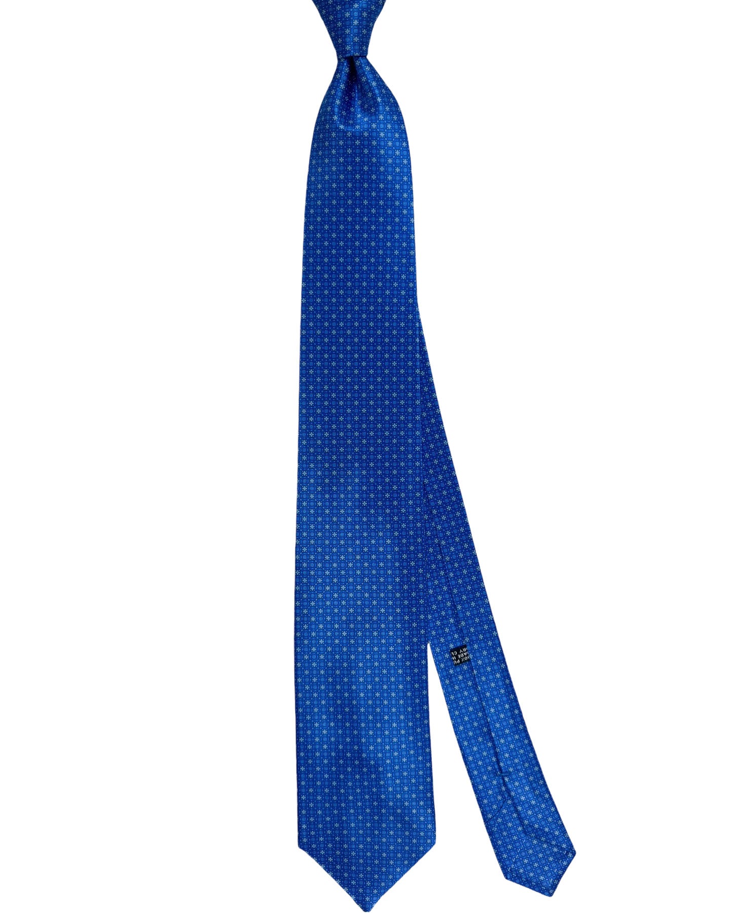 Stefano Ricci Silk Tie Royal Blue Mini Geometric