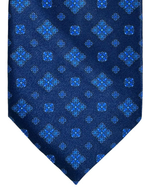 Stefano Ricci Silk Tie Dark Blue Medallion