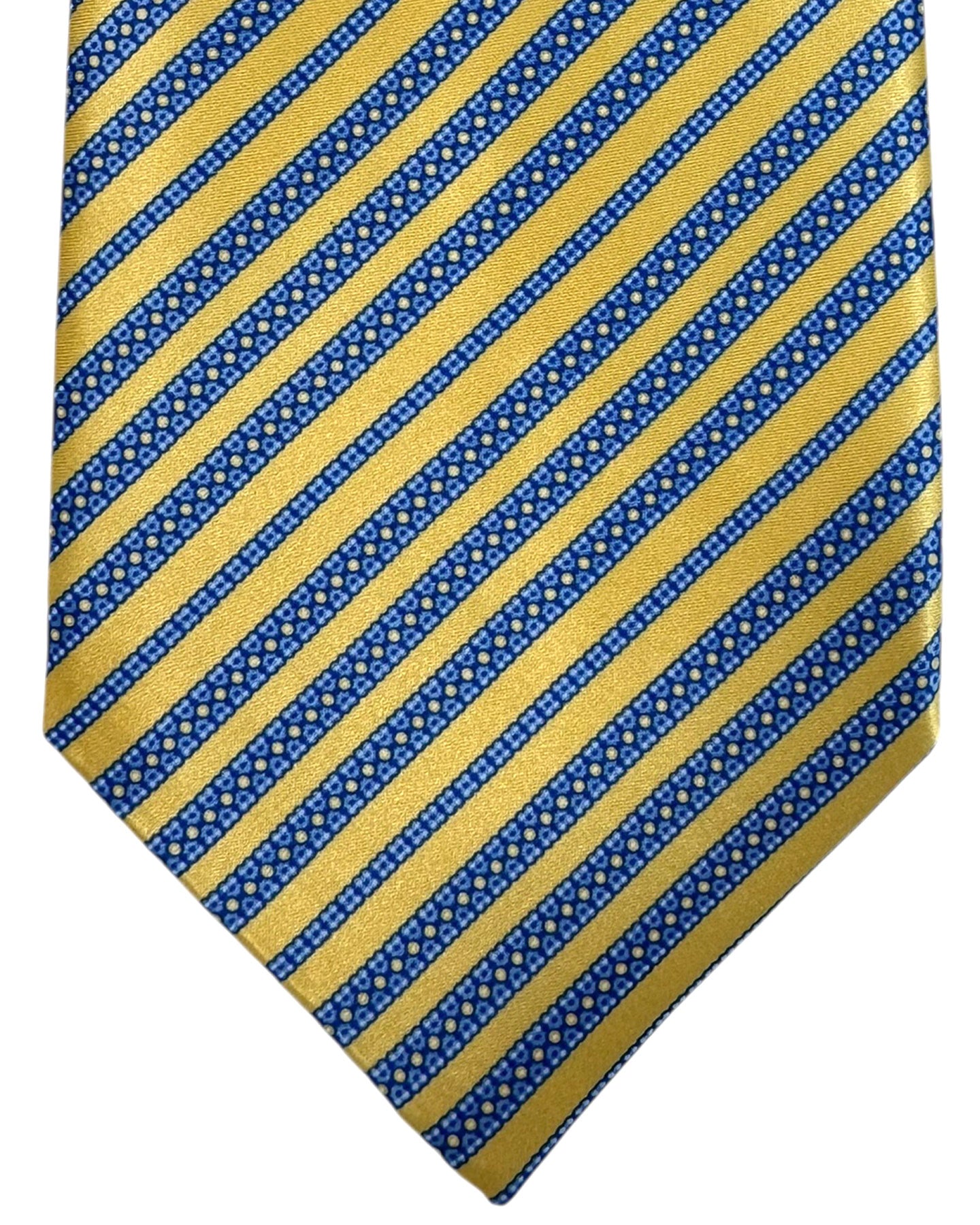 Olive-Gold Blue Tie