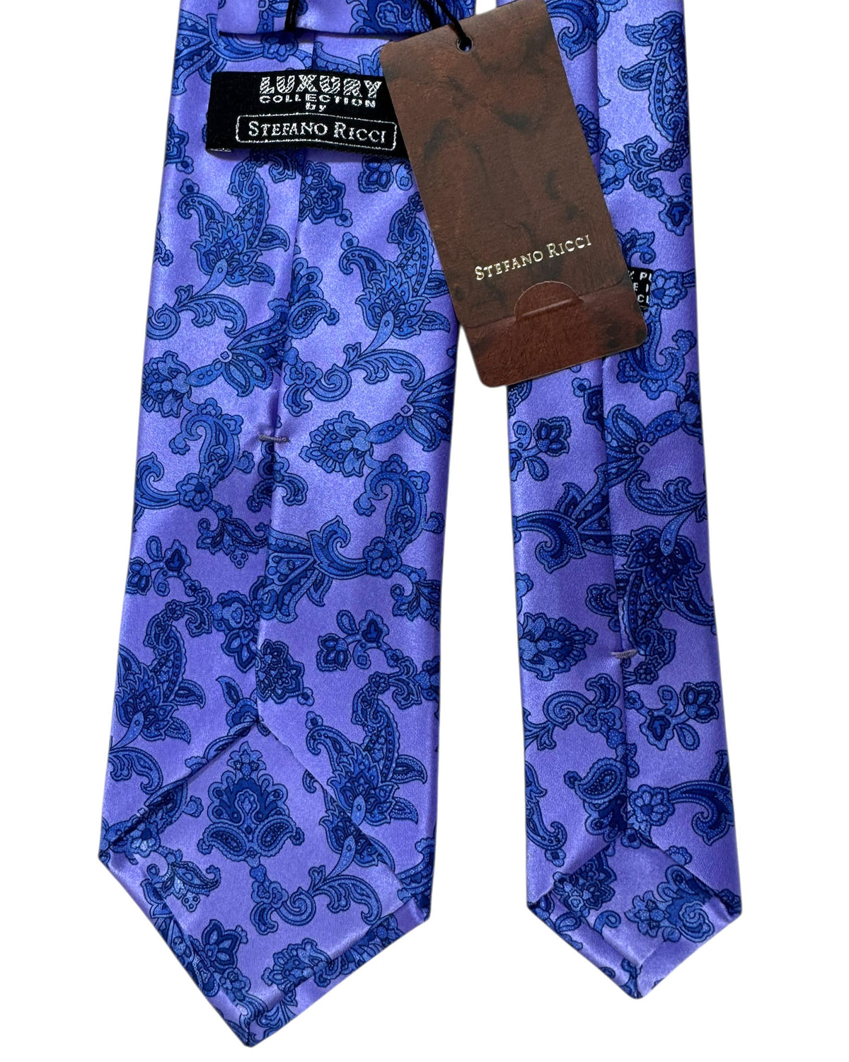 Stefano Ricci Silk Tie Lilac Dark Blue Ornamental