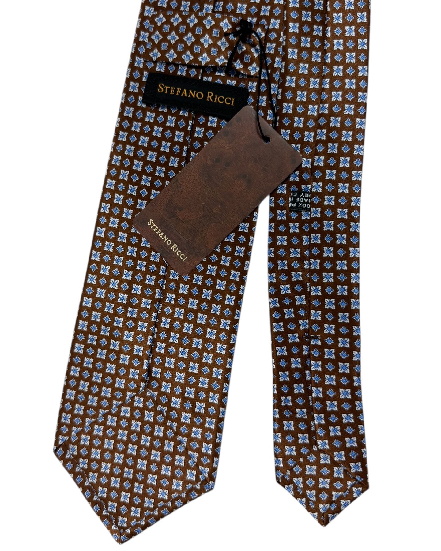 Stefano Ricci Necktie Brown Blue Silver Design