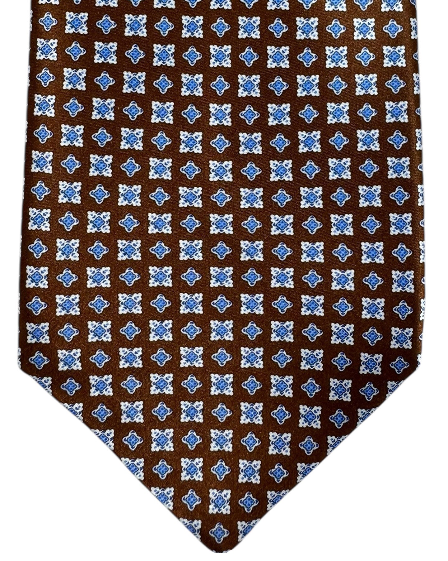 Stefano Ricci Necktie Brown Blue Silver Design