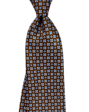 Stefano Ricci Necktie Brown Blue Silver Design