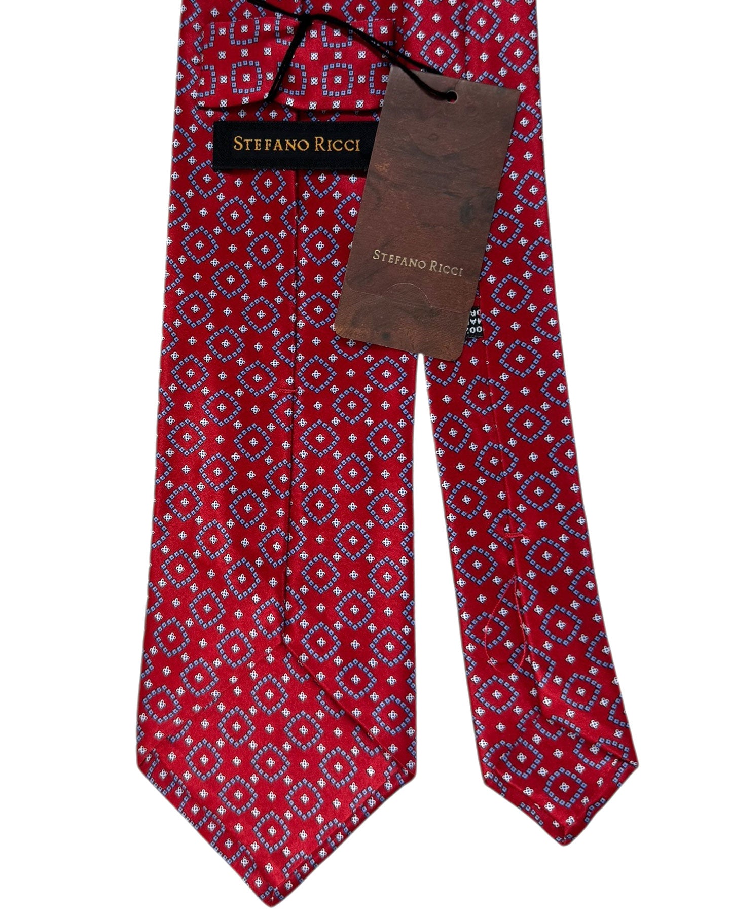 Stefano Ricci Silk Necktie Red Lavender Design