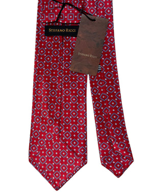 Stefano Ricci Silk Necktie Red Lavender Design