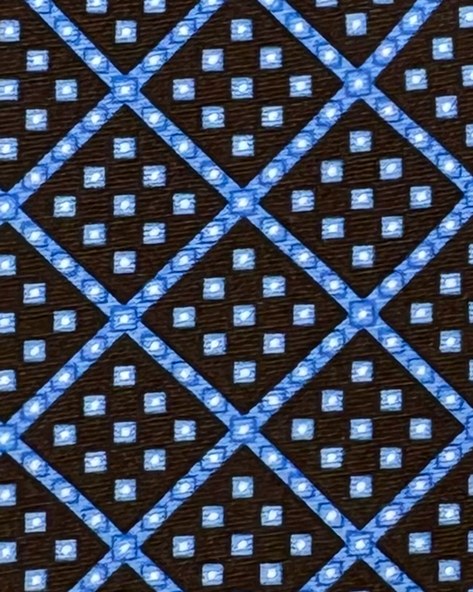 New Stefano Ricci Tie Dark Brown Royal Blue 