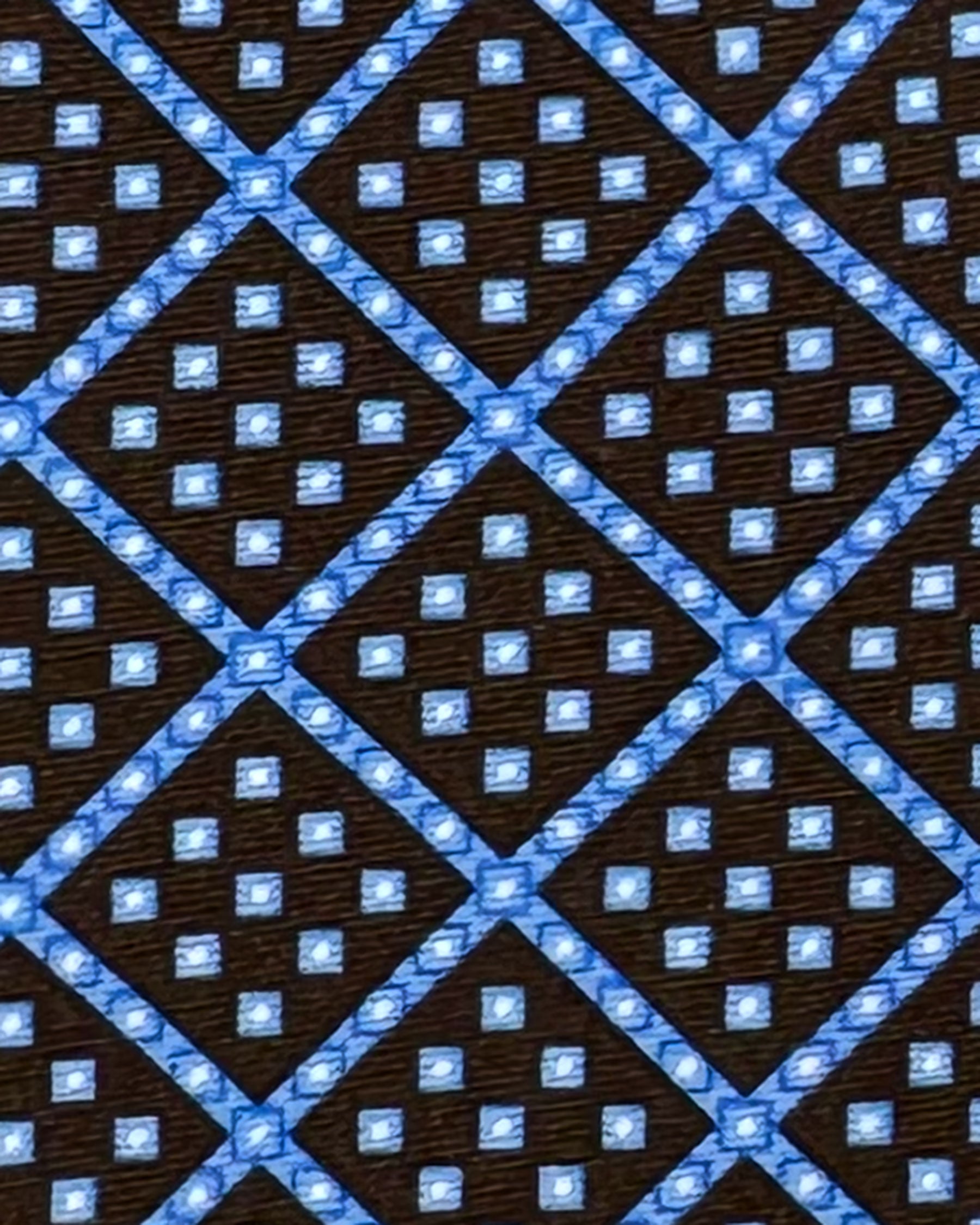 New Stefano Ricci Tie Dark Brown Royal Blue 