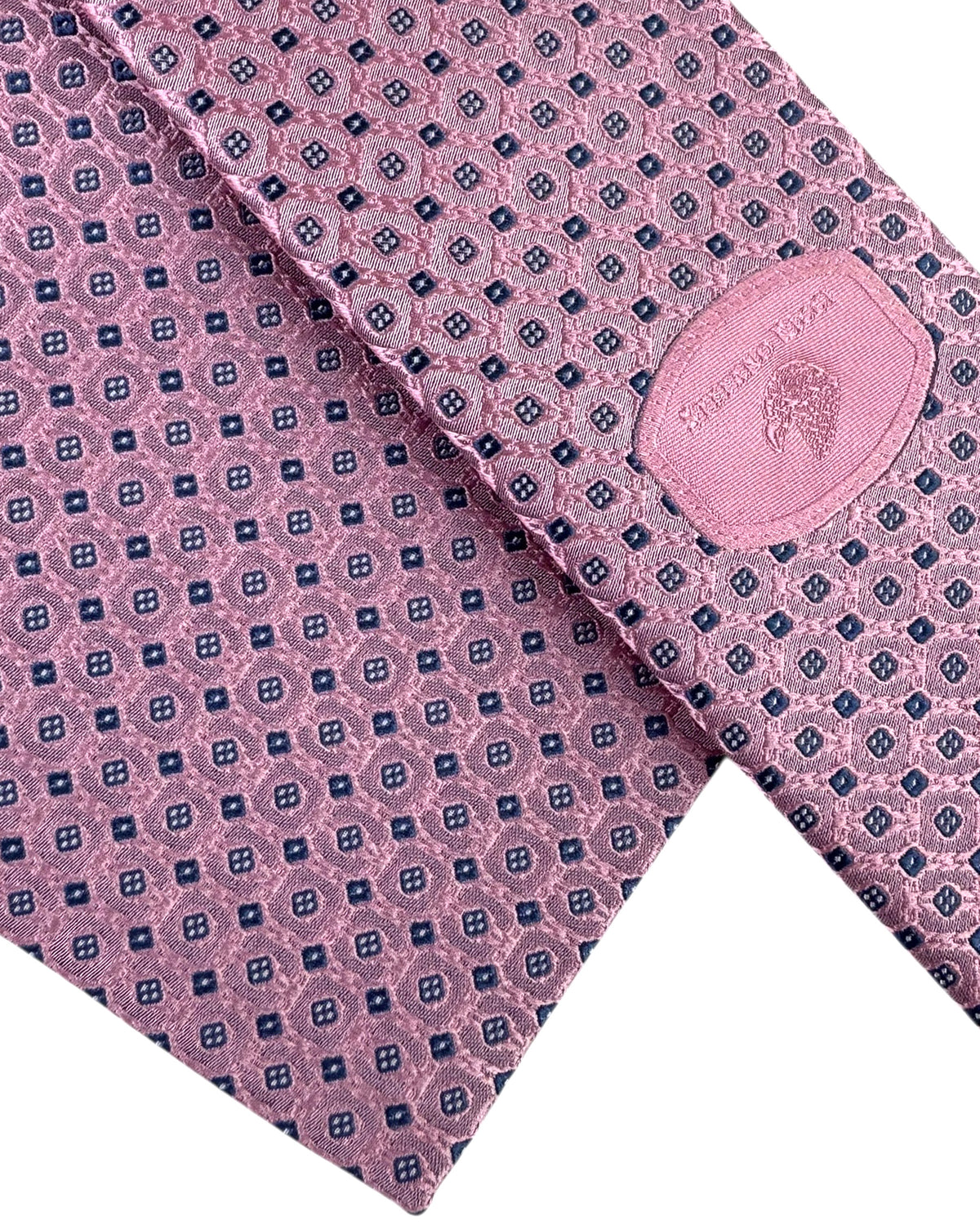 Stefano Ricci Silk Tie Pink Micro Pattern