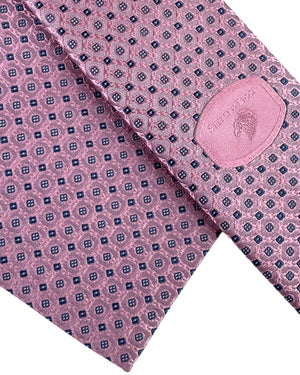 Stefano Ricci Silk Tie Pink Micro Pattern