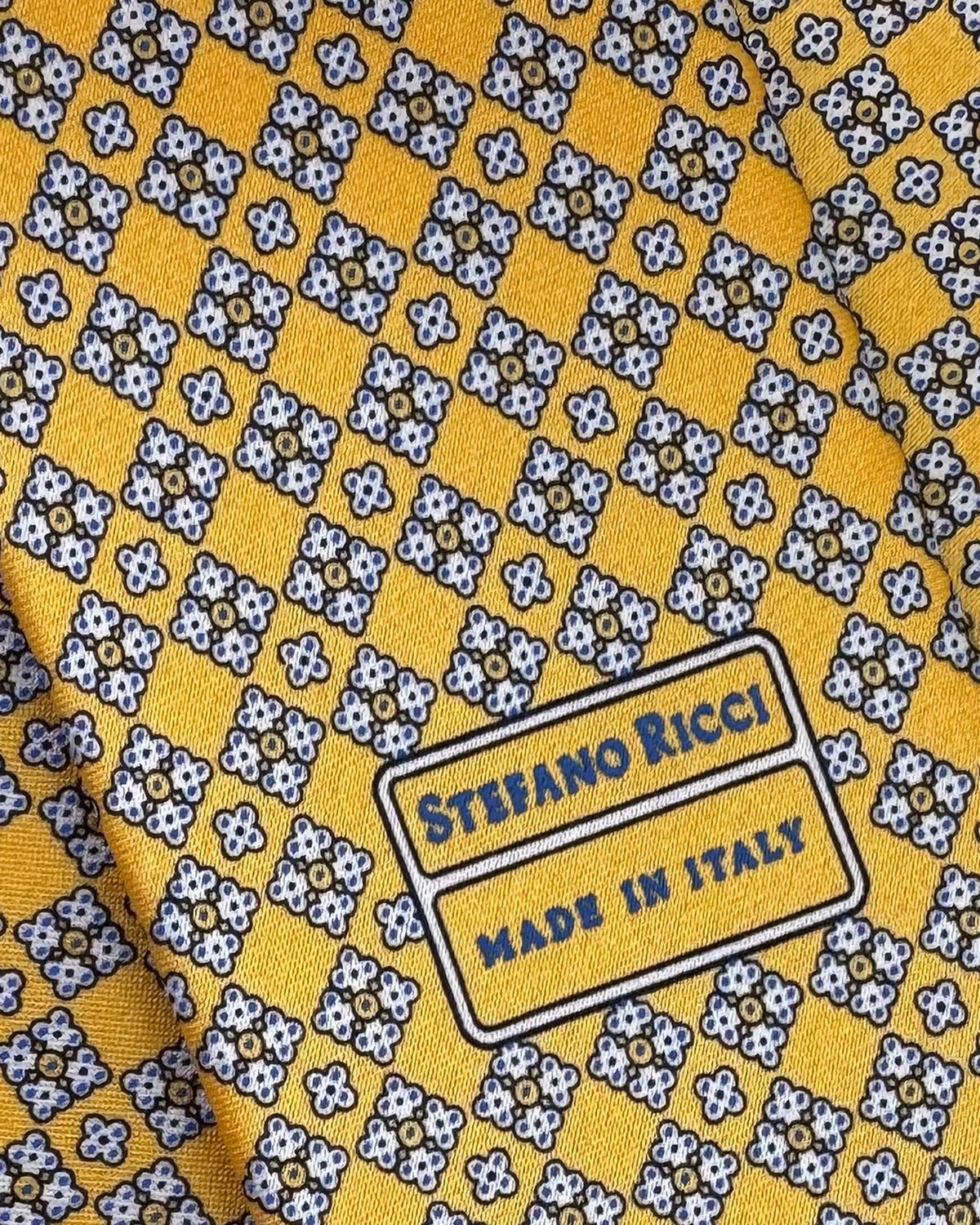 Stefano Ricci Tie Orange Orange Silver Pattern