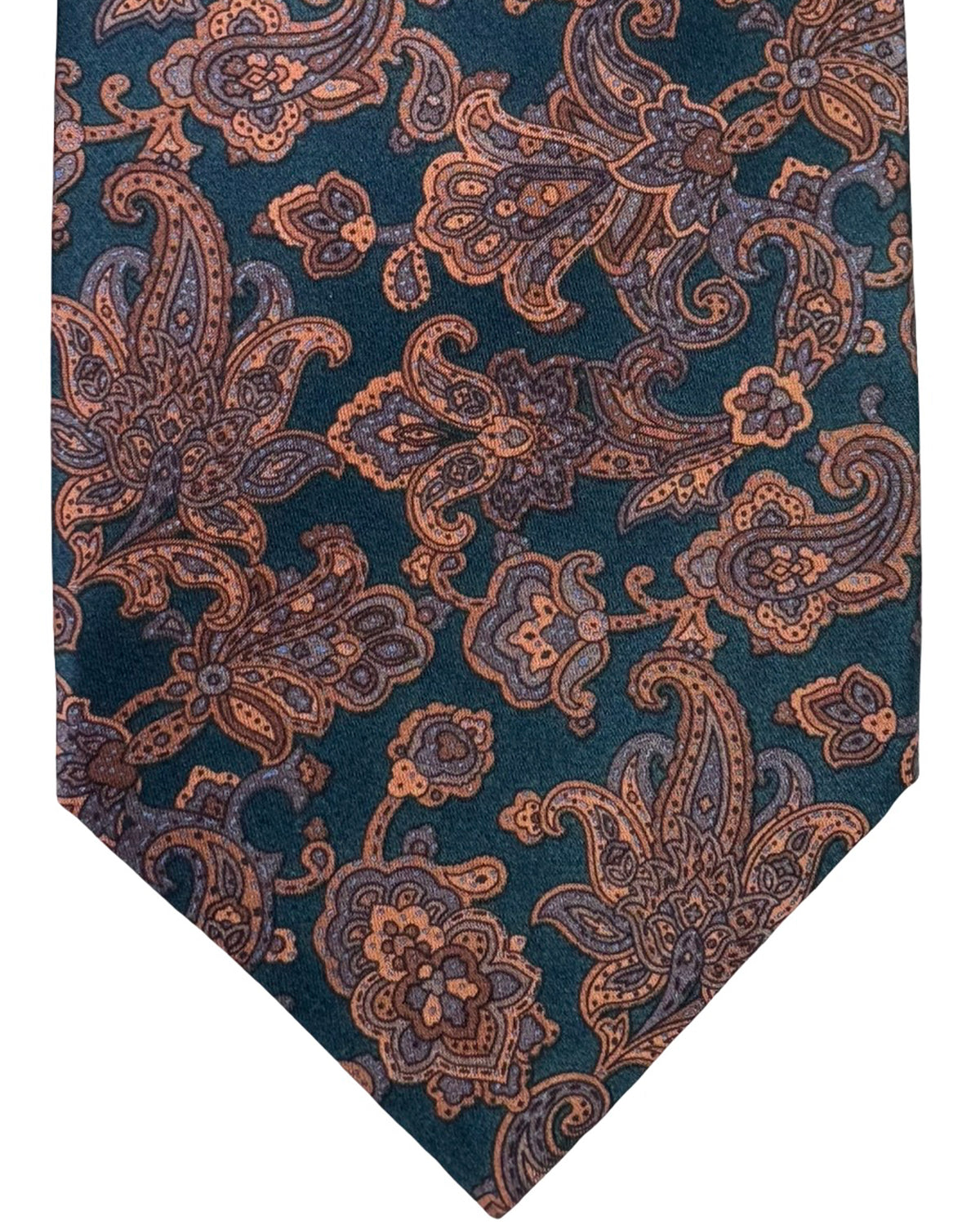 Stefano Ricci Tie Brown Paisley Ornamental