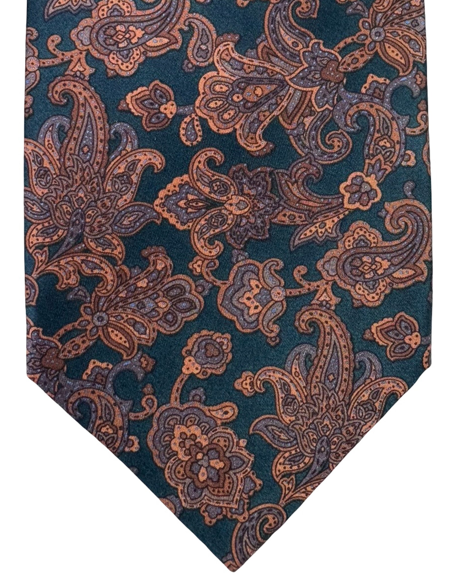 Stefano Ricci Tie Brown Paisley Ornamental
