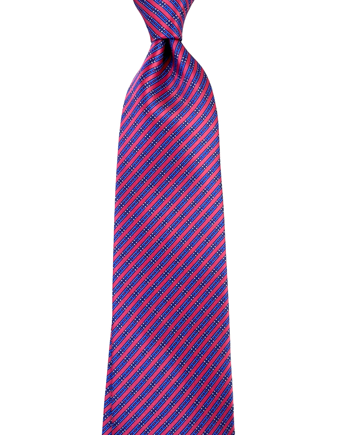 Stefano Ricci Tie Pink Blue Stripes