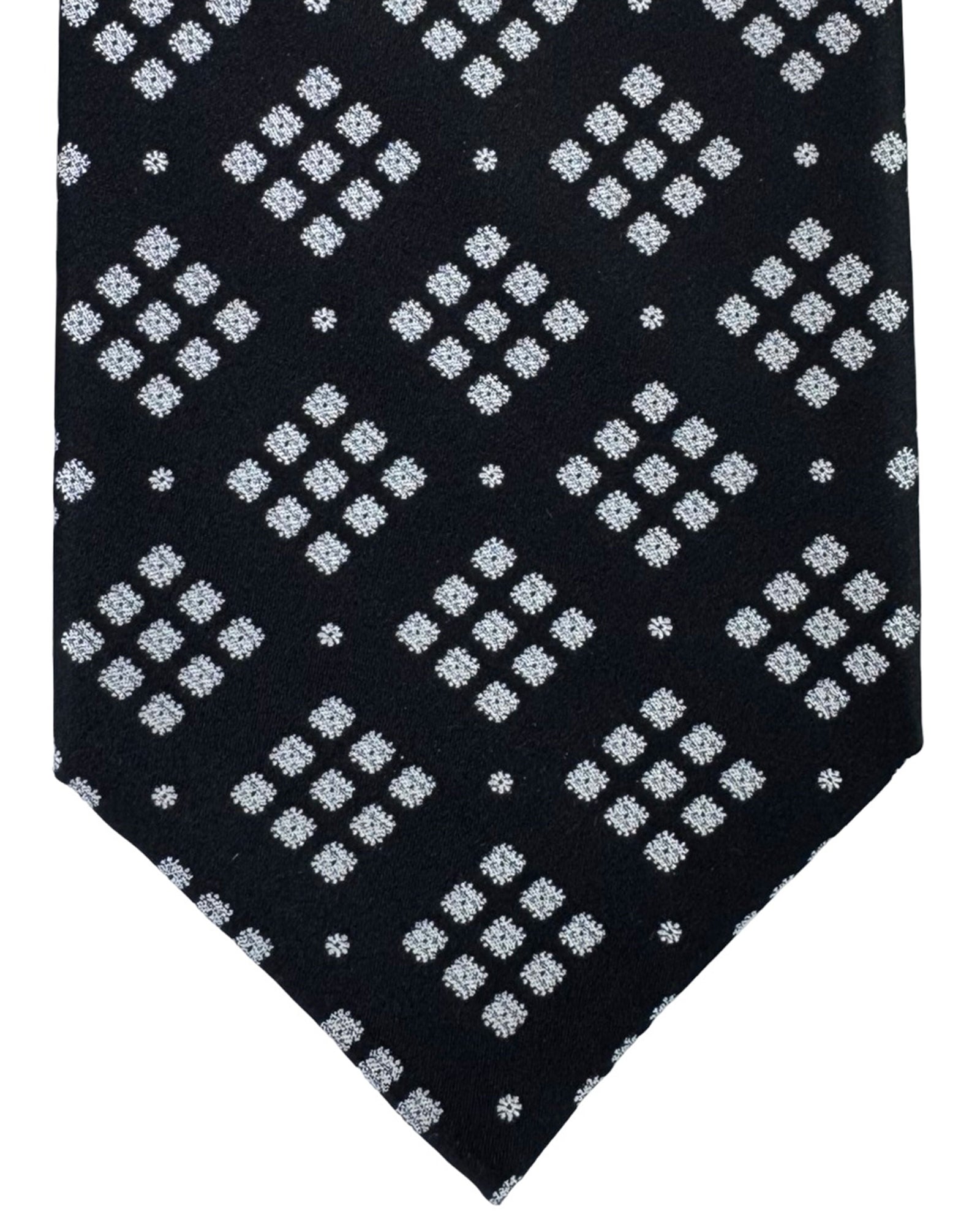 Stefano Ricci Tie Black Silver Design