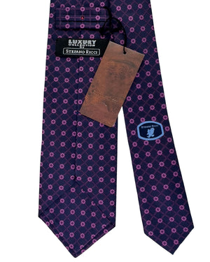 Stefano Ricci Tie Purple Pink Mini Flowers