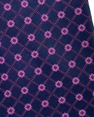 Stefano Ricci Tie Purple Pink Mini Flowers