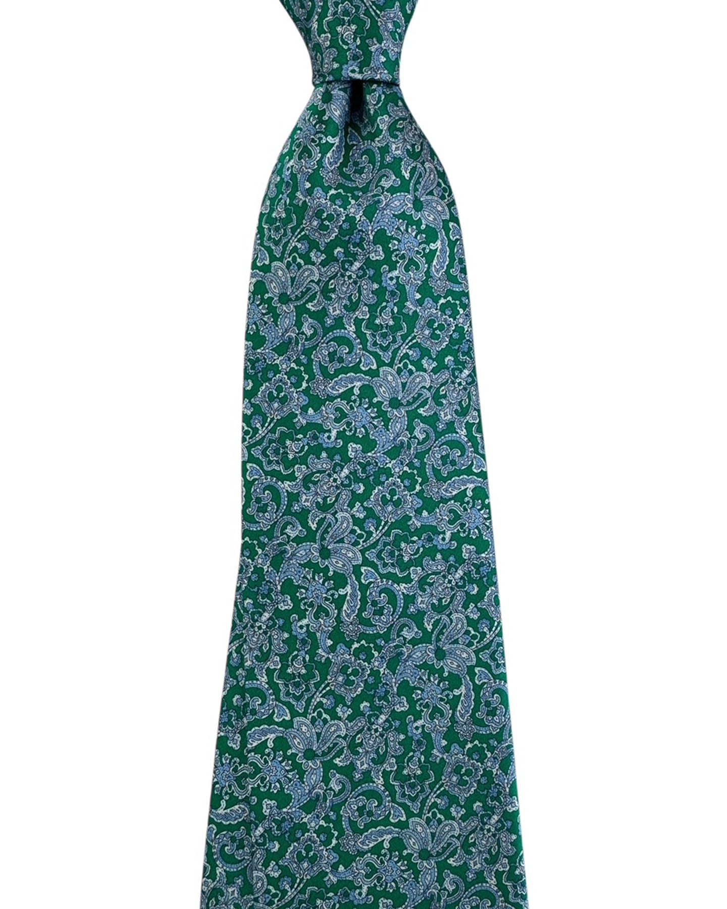 Stefano Ricci Tie Green Blue Paisley