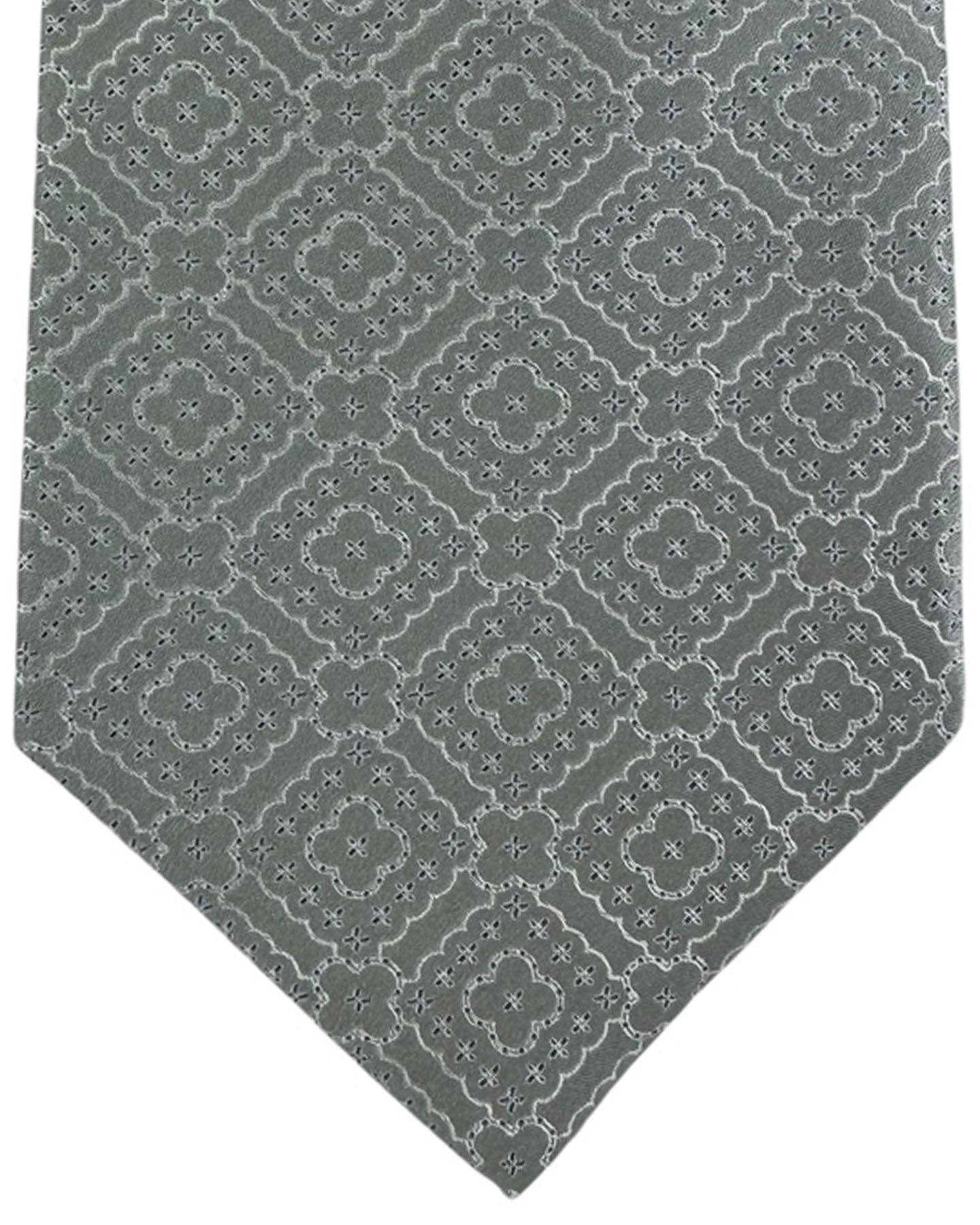Stefano Ricci Tie Gray Silver Pattern