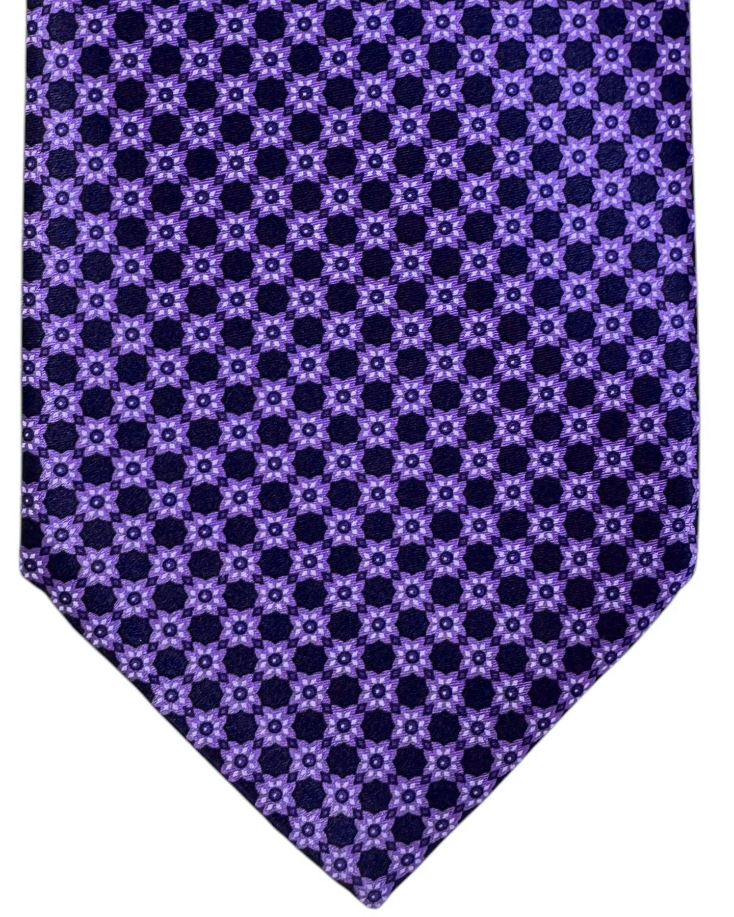 Stefano Ricci Silk Tie Purple Geometric SALE