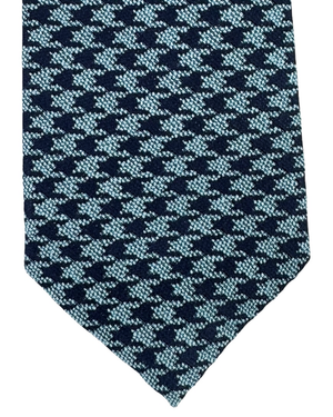 Sartorio Napoli Midnight Blue Navy Houndstooth