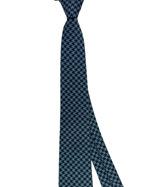 Sartorio Napoli Midnight Blue Navy Houndstooth