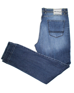 Sartorio Jeans Dark Denim Blue Slim Fit Button Fly 38 - SALE