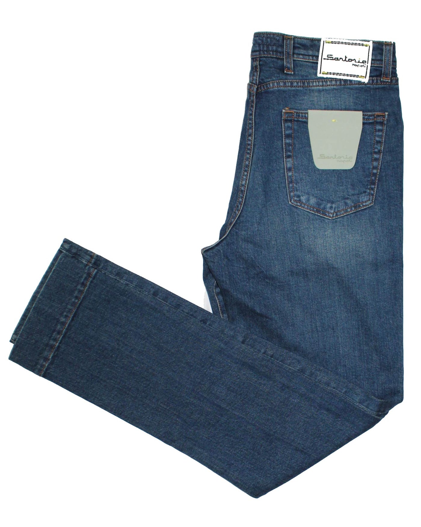 Jean Homme E. Marinella Napoli - Taille 31 - Bleu Denim - Style Régulier - Neuf Avec étiquettes - Qualité Italienne (Kiton, Attolini)