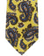 Sartorio Sevenfold Tie Mustard Navy Paisley - Narrow Cut