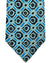 Sartorio Sevenfold Tie Blue Black Medallion - Narrow Cut