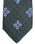 Sartorio Sevenfold Tie Gray Blue Red Medallion Design