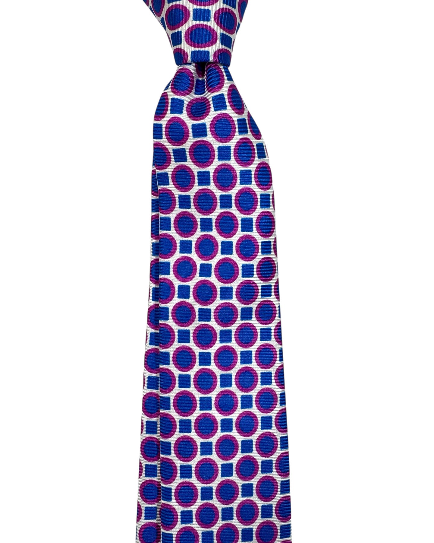Sartorio Napoli Sevenfold Tie Royal Blue Fuchsia