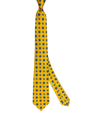Sartorio Tie Orange Blue Brown Design - Sevenfold Necktie