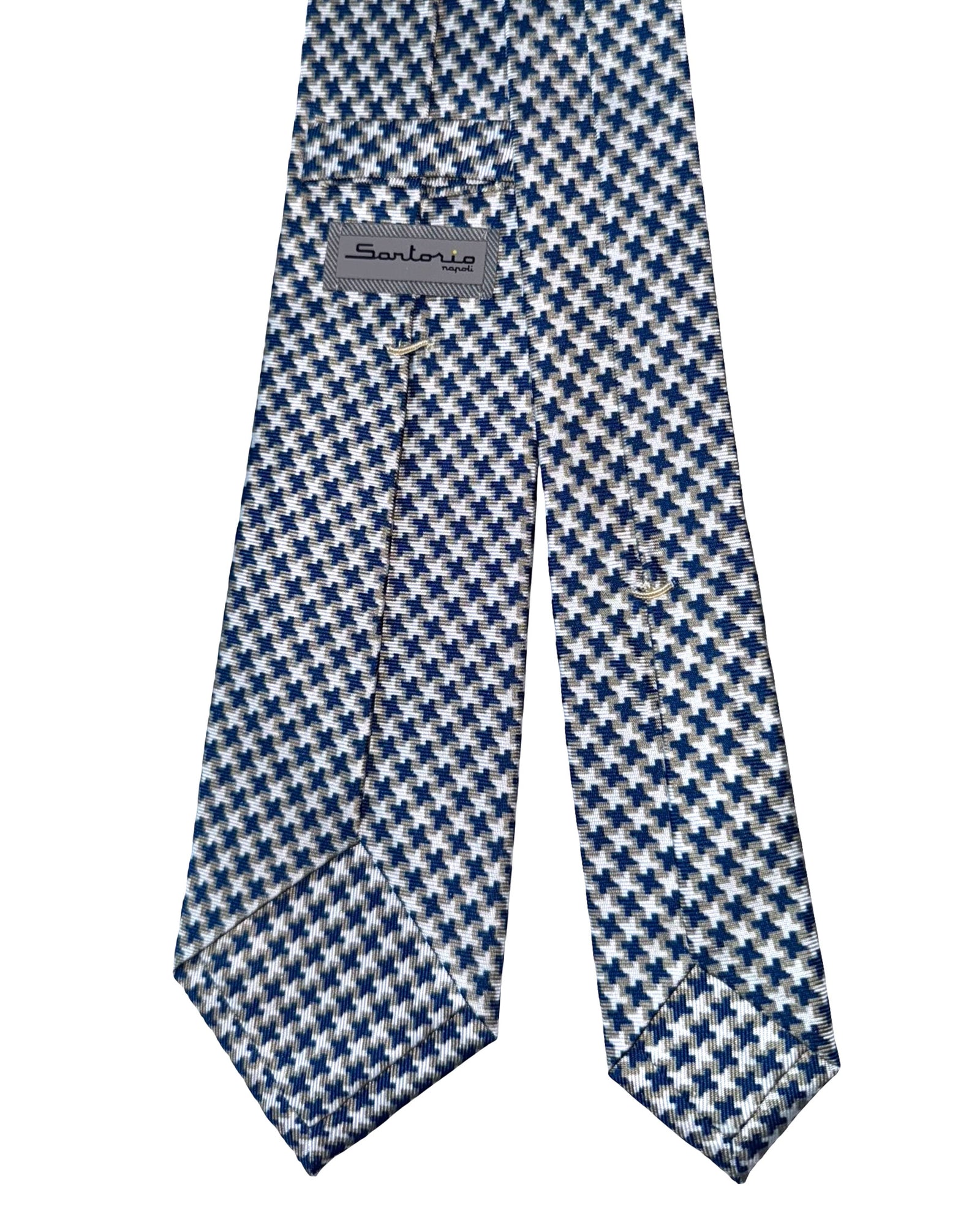 Sartorio Napoli Tie Gray Houndstooth