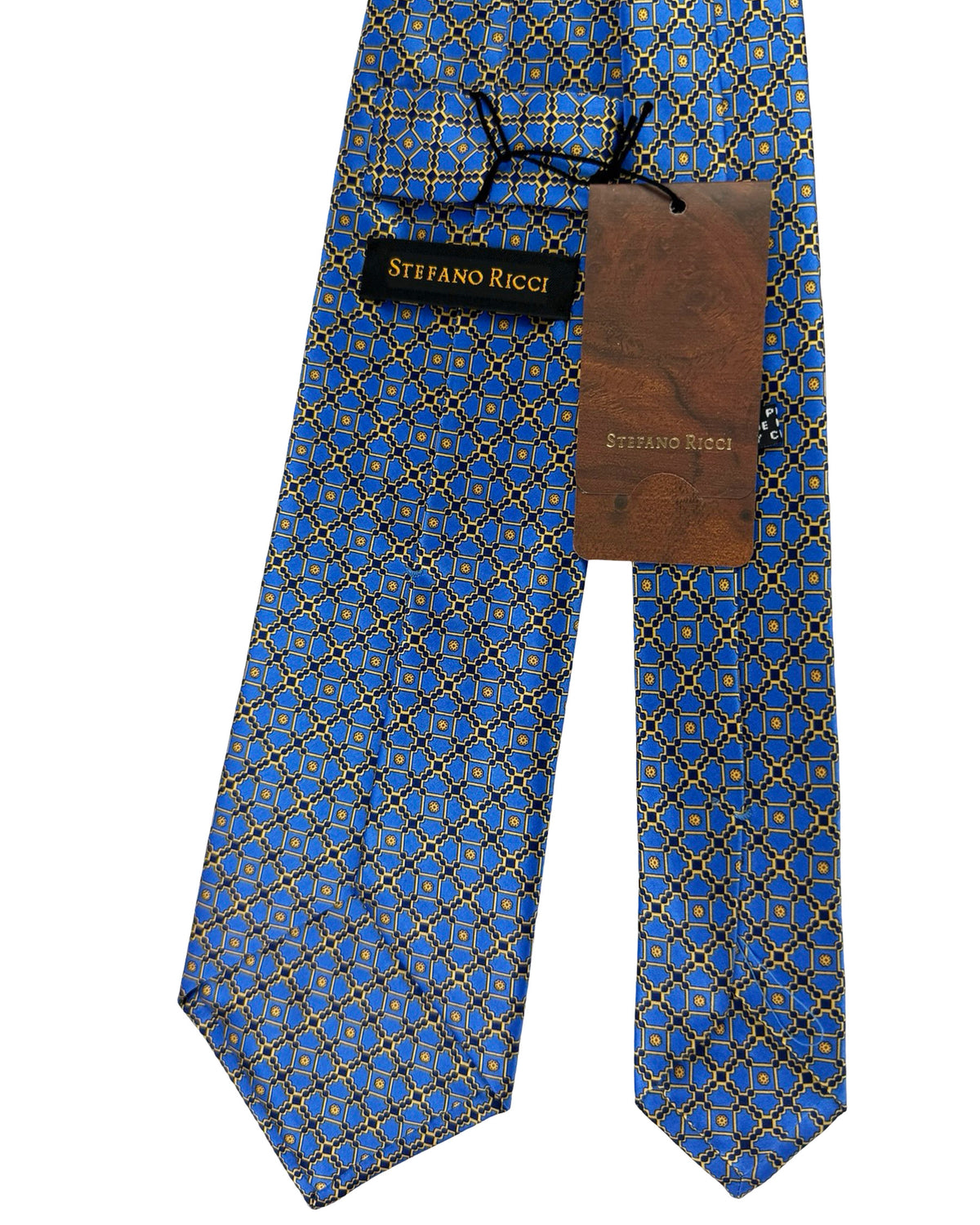 Stefano Ricci Tie Royal Blue Gold Black Design