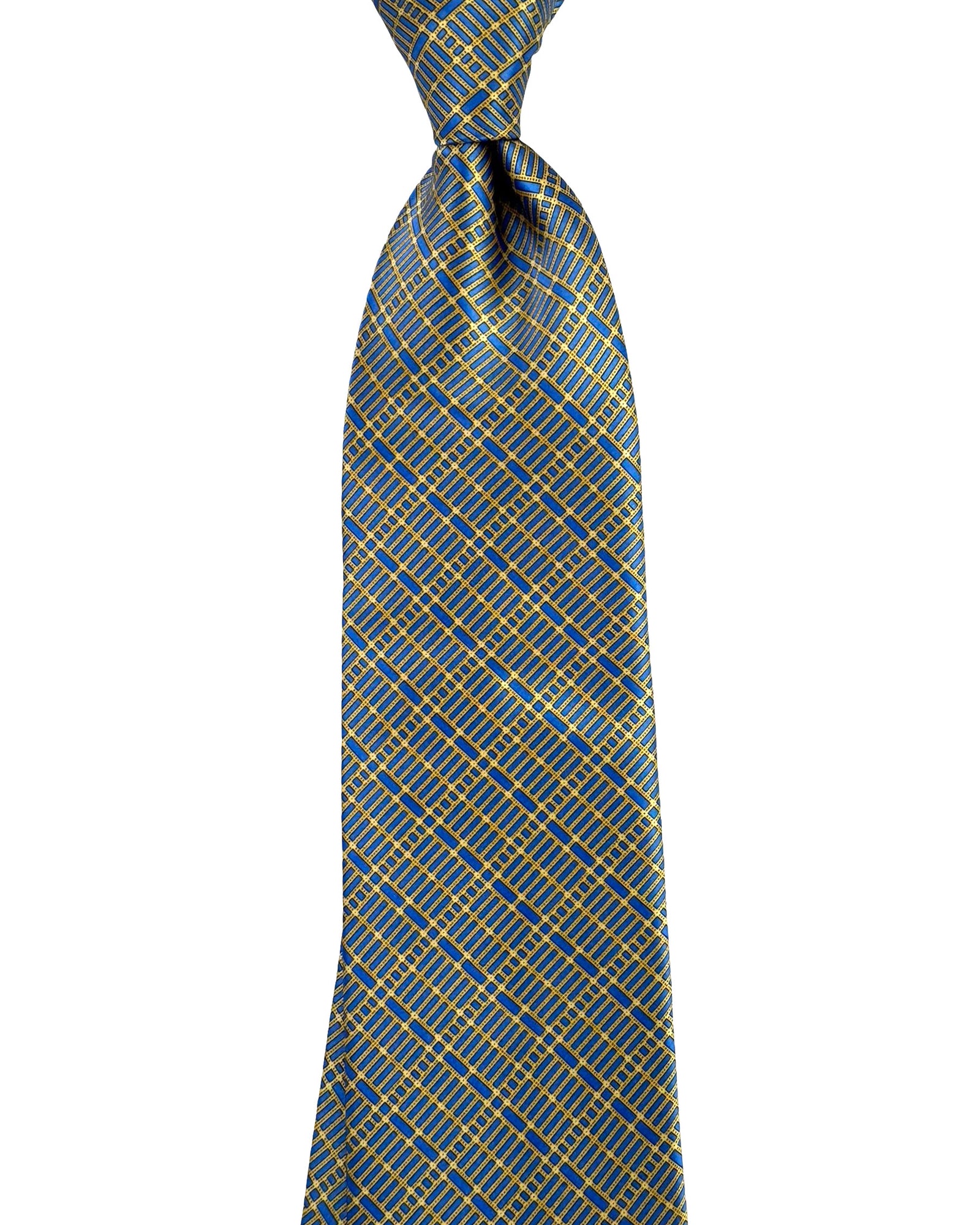 Stefano Ricci Tie Blue Yellow Gold