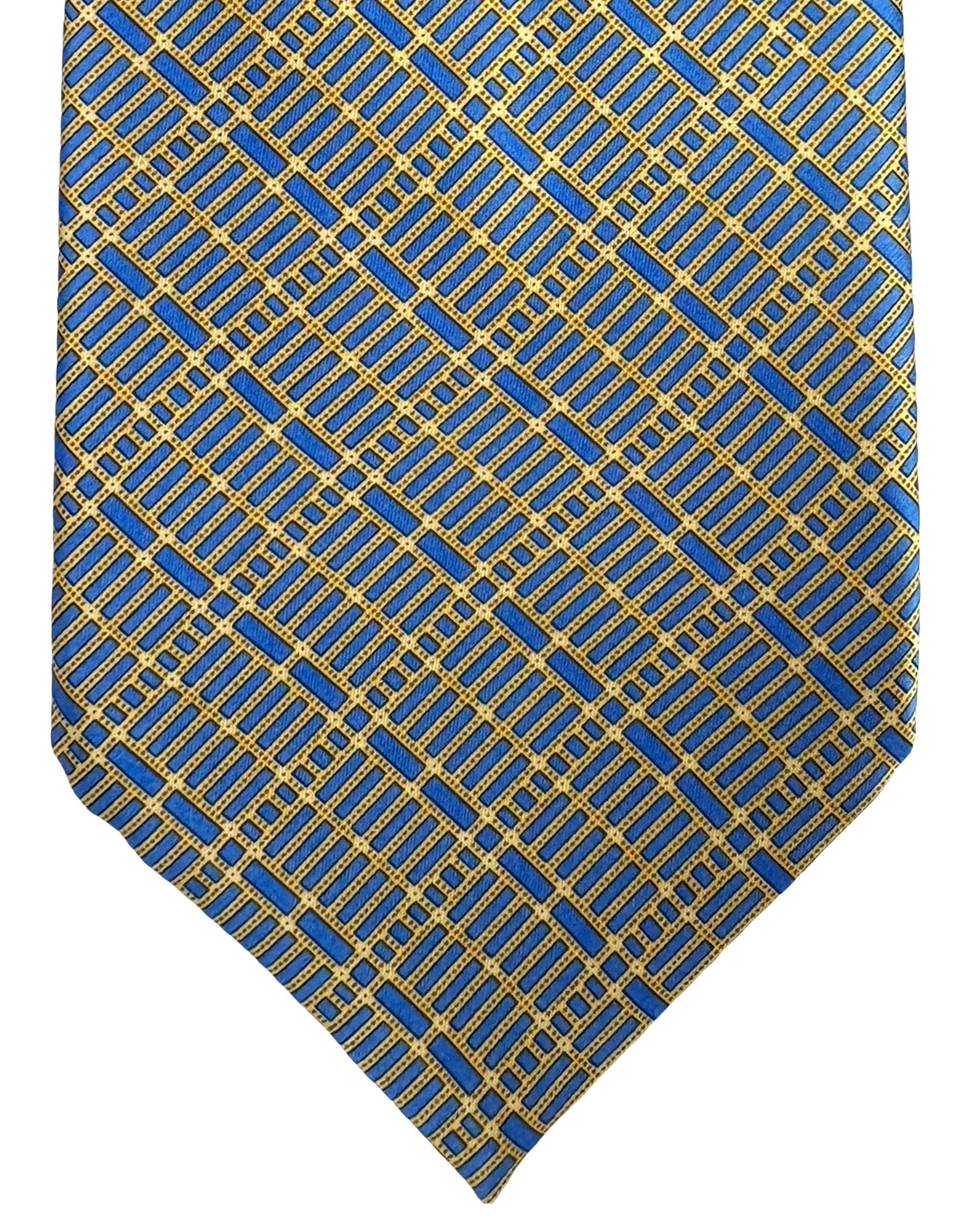 Stefano Ricci Tie Blue Yellow Gold