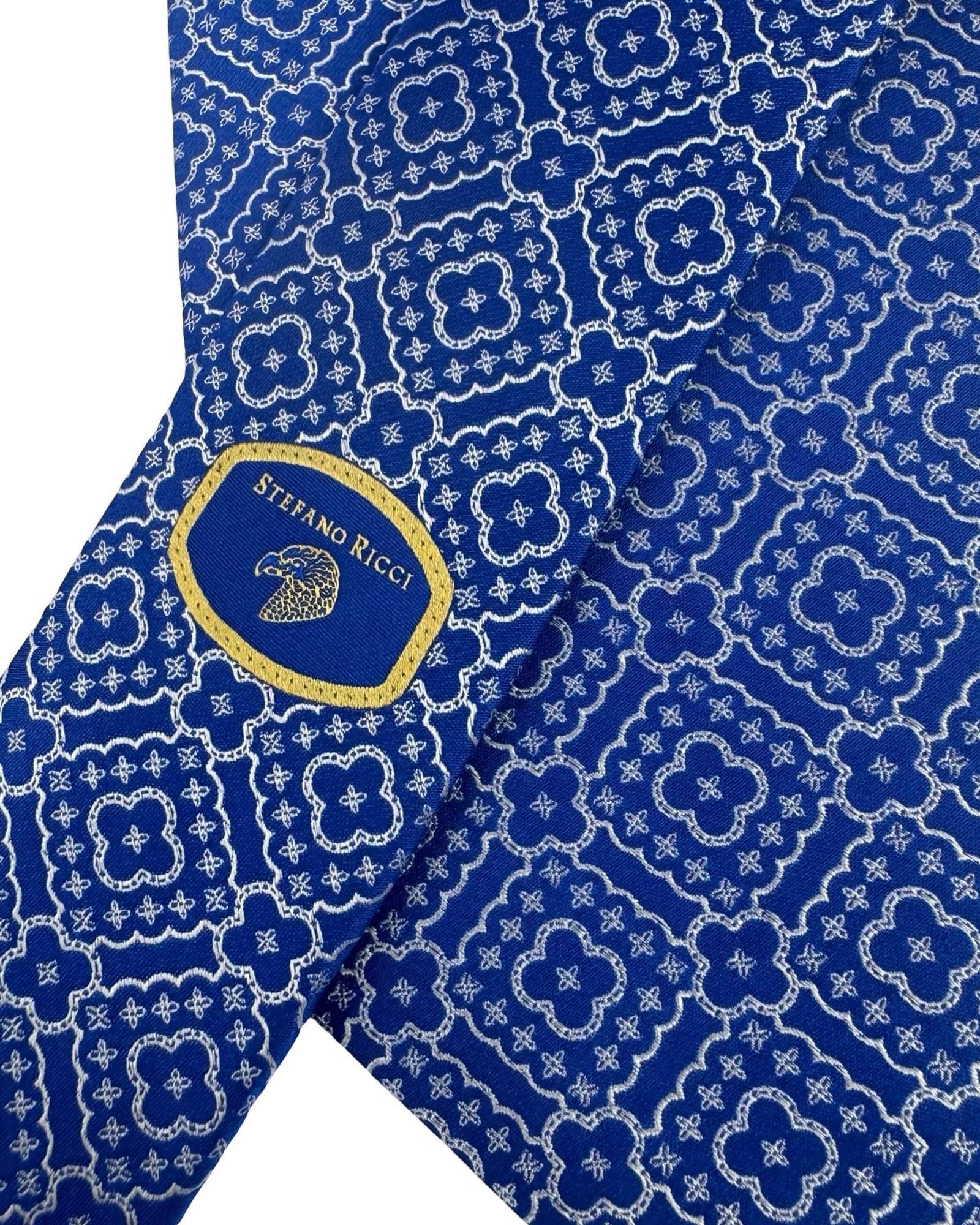 New Stefano Ricci Tie Royal Blue Medallions