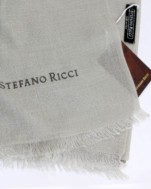 Stefano Ricci Scarf Light Gray - Luxury Cashmere Silk Shawl