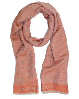 Stefano Ricci Scarf Rust Orange - Luxury Cashmere Silk Shawl