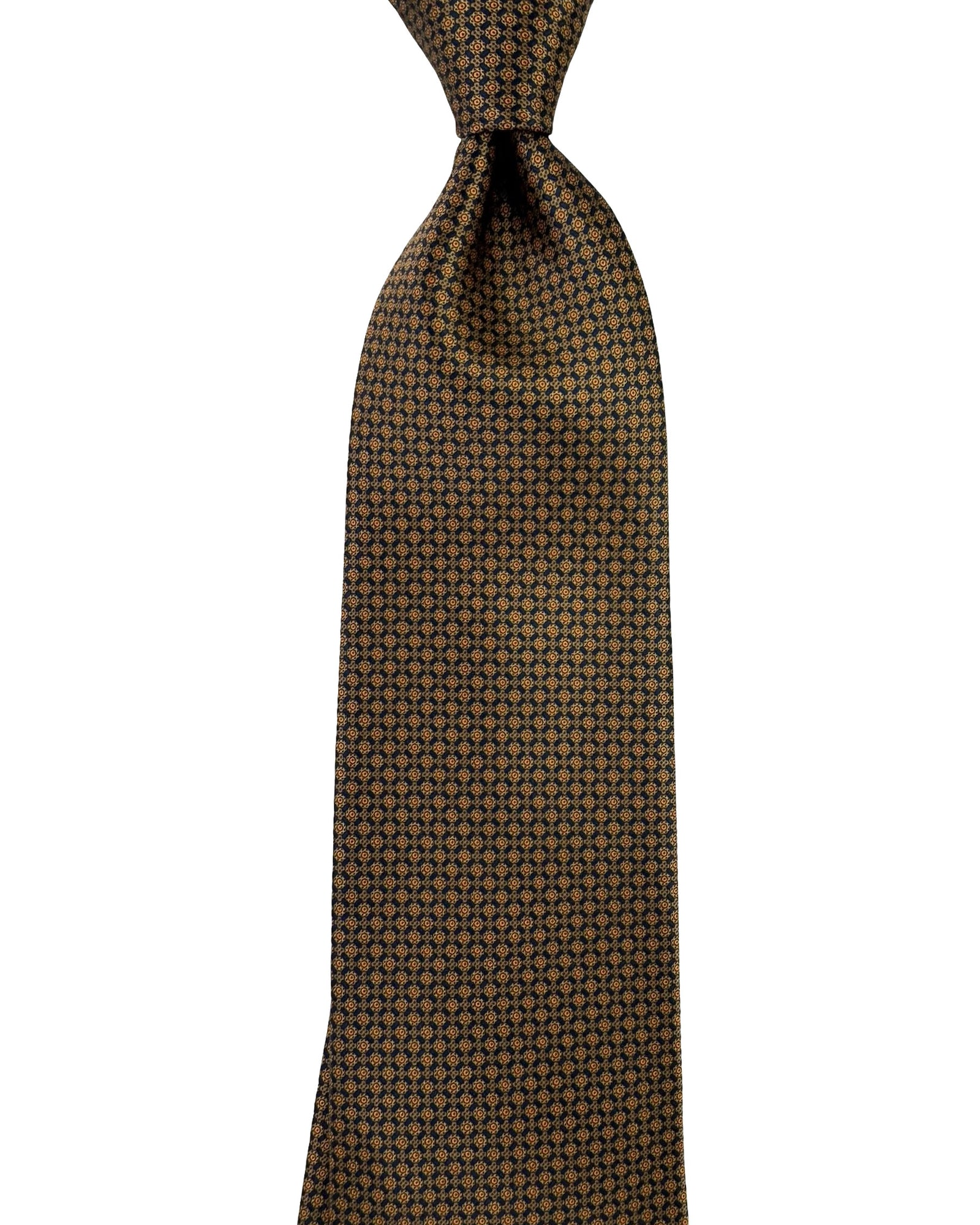 Stefano Ricci Tie Brown Black Geometric