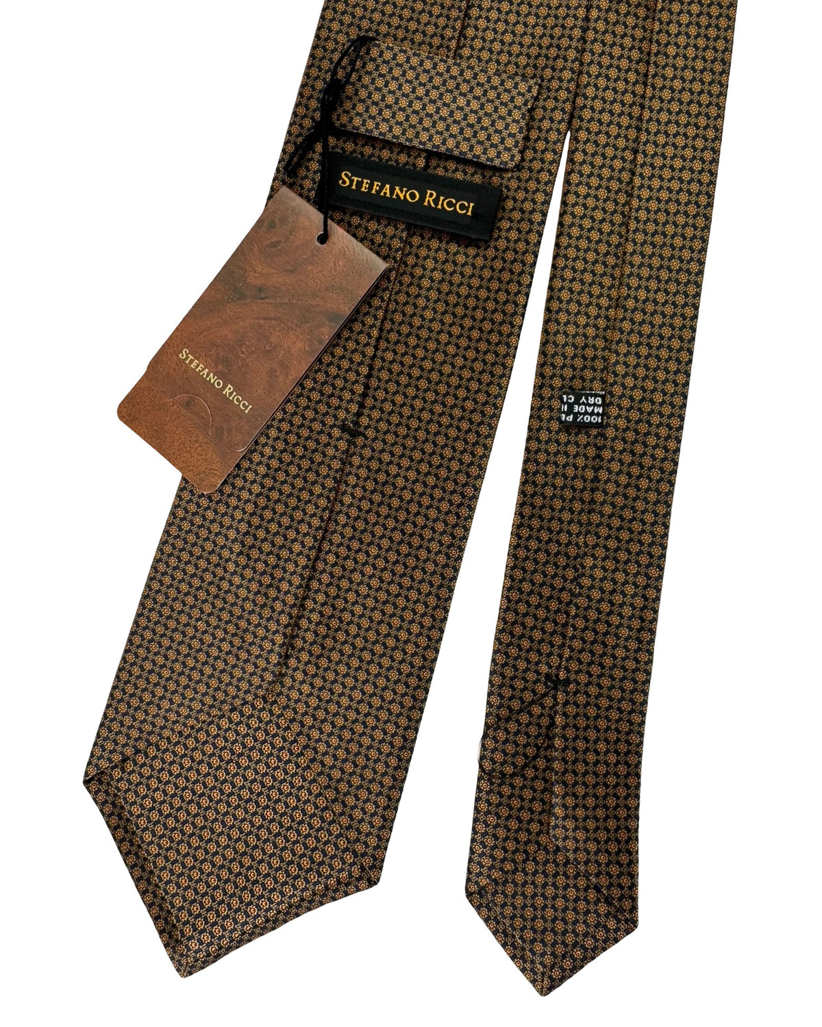 Stefano Ricci Tie Brown Black Geometric