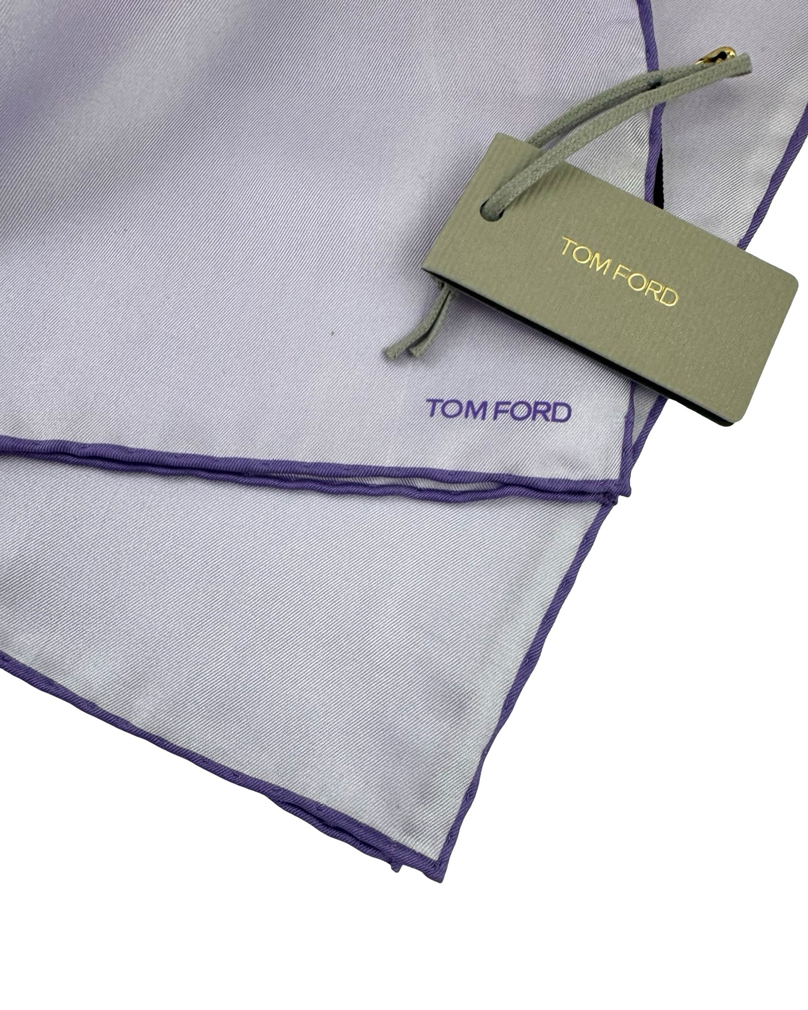 Tom Ford Silk Pocket Square Lilac Solid