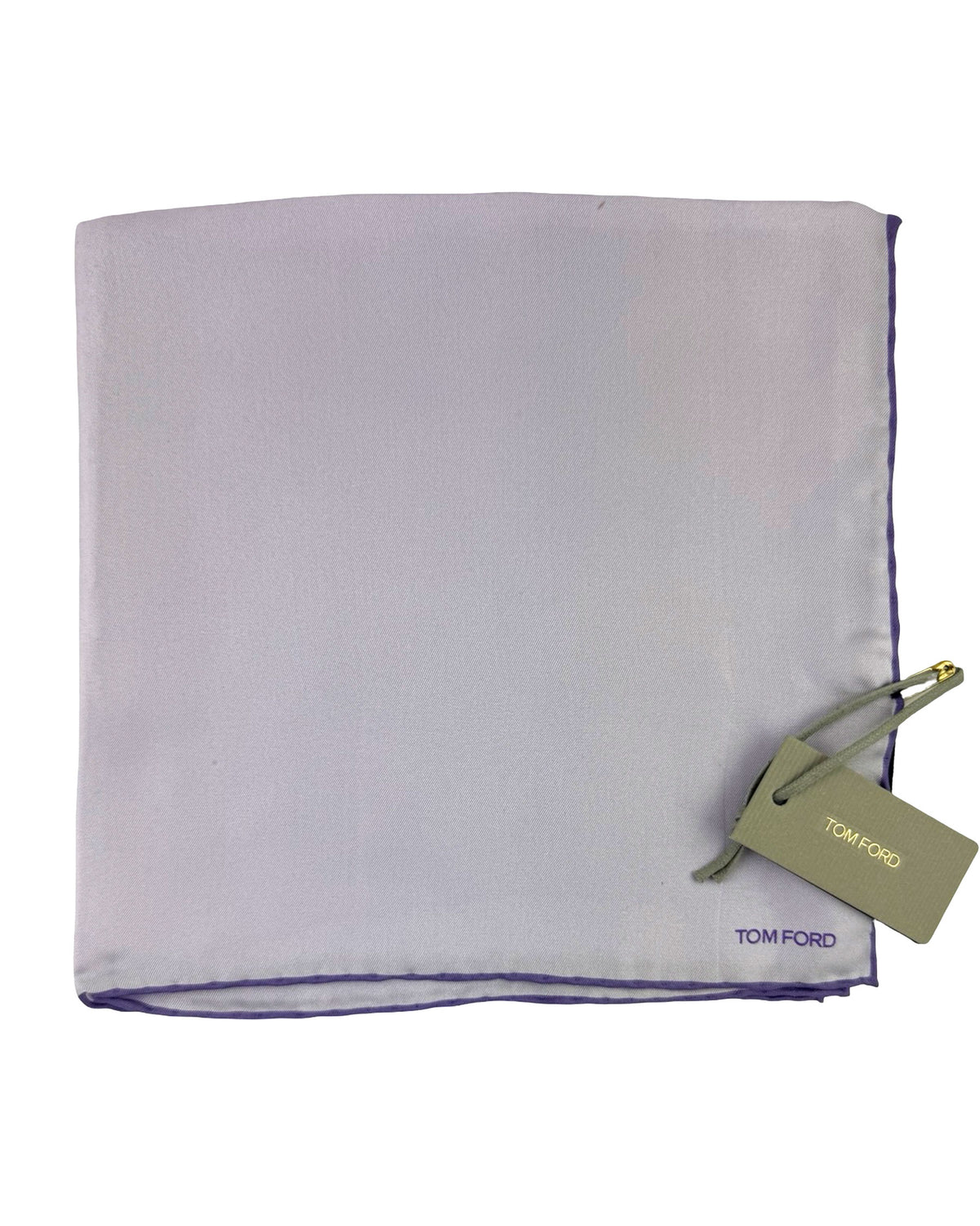 Tom Ford Silk Pocket Square Lilac Solid