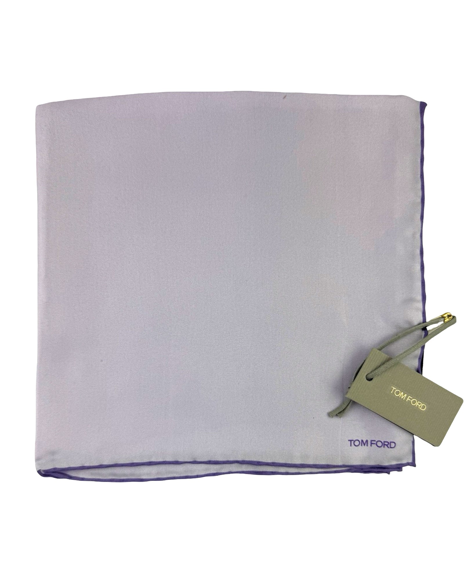 Tom Ford Silk Pocket Square Lilac Solid