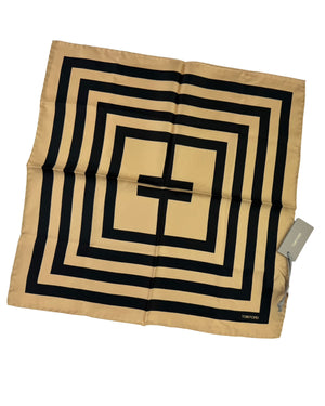 Tom Ford Silk Pocket Square Caramel Black Design